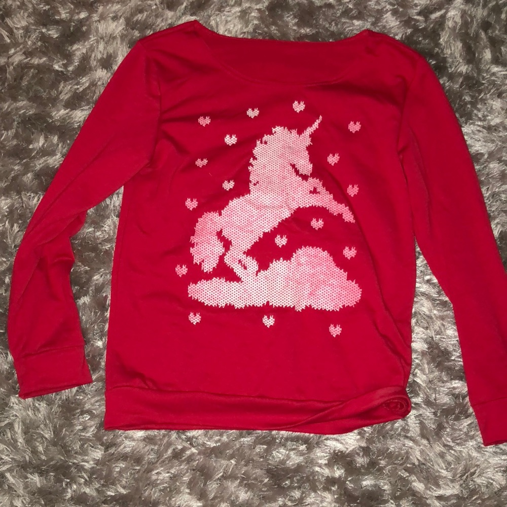 Long sleeve unicorn tee